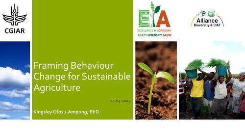 Framing behaviour change for sustainable agriculture