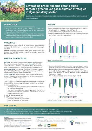 Leveraging breed-specific data to guide targeted greenhouse gas mitigation strategies in Uganda's dairy sector
