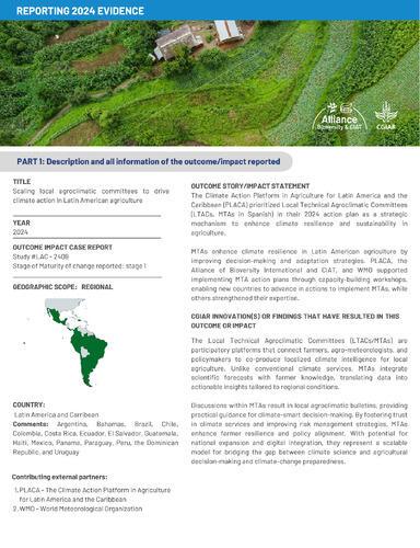 Scaling local agroclimatic committees to drive climate action in Latin American agriculture