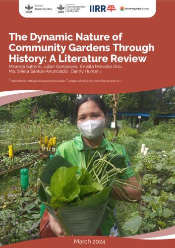 The dynamic nature of community gardens through history - A literature review