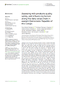 Assessing milk products quality, safety, and influencing factors along the dairy value chain in eastern Democratic Republic of the Congo
